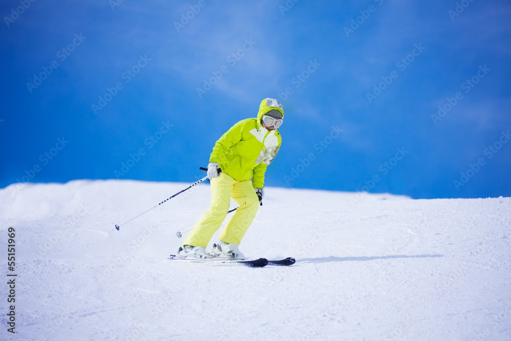 我喜欢滑雪时的速度