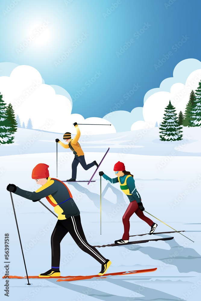 冬季滑雪运动员
