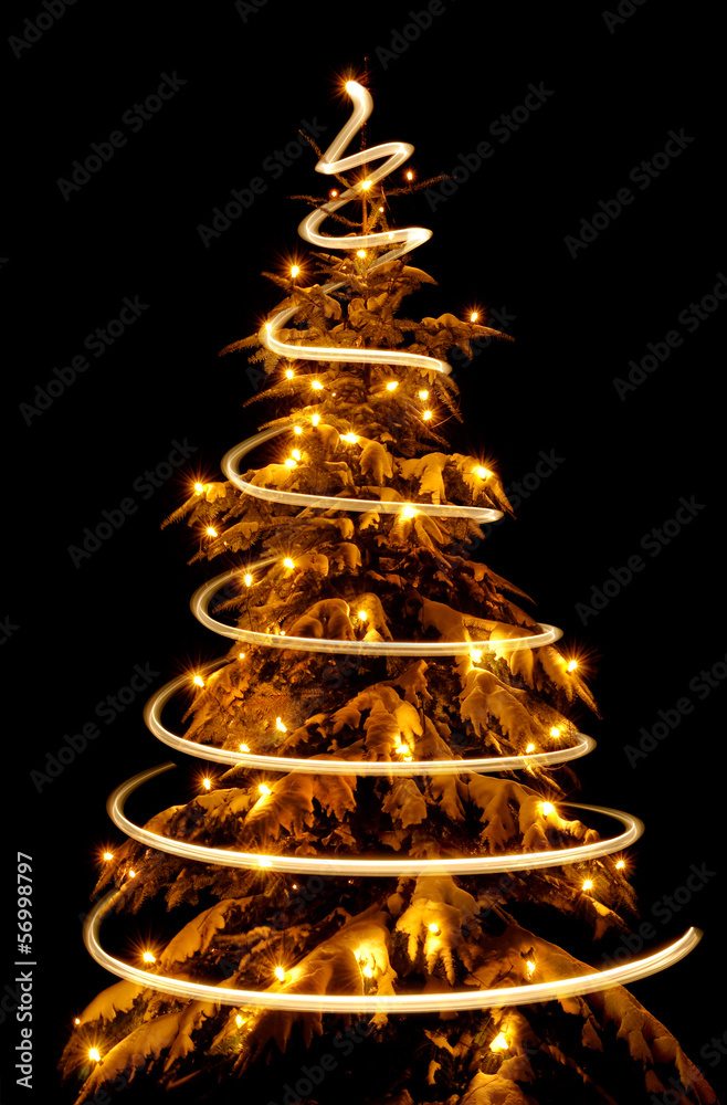 Lichtspirale的Weihnachtsbaum
