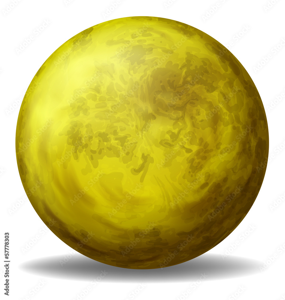 一个黄色的球