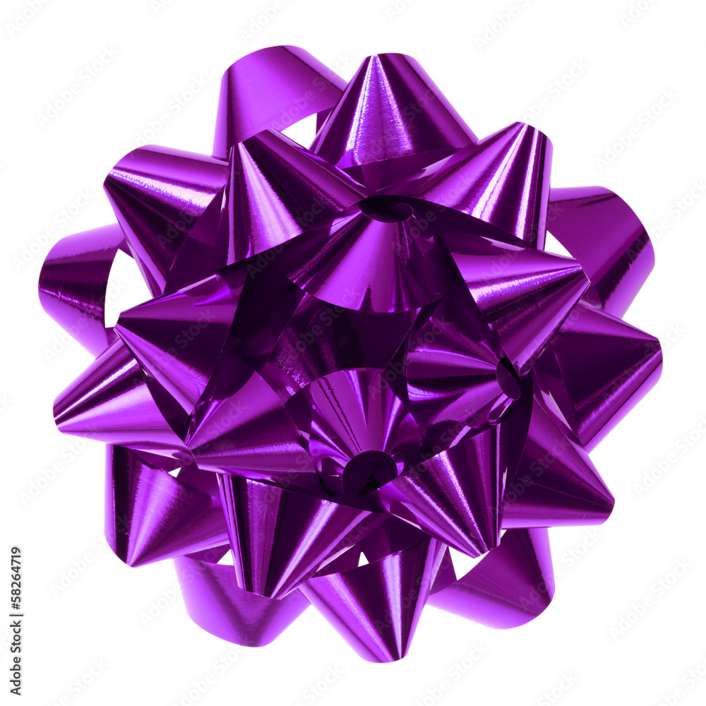 紫色蝴蝶结隔离