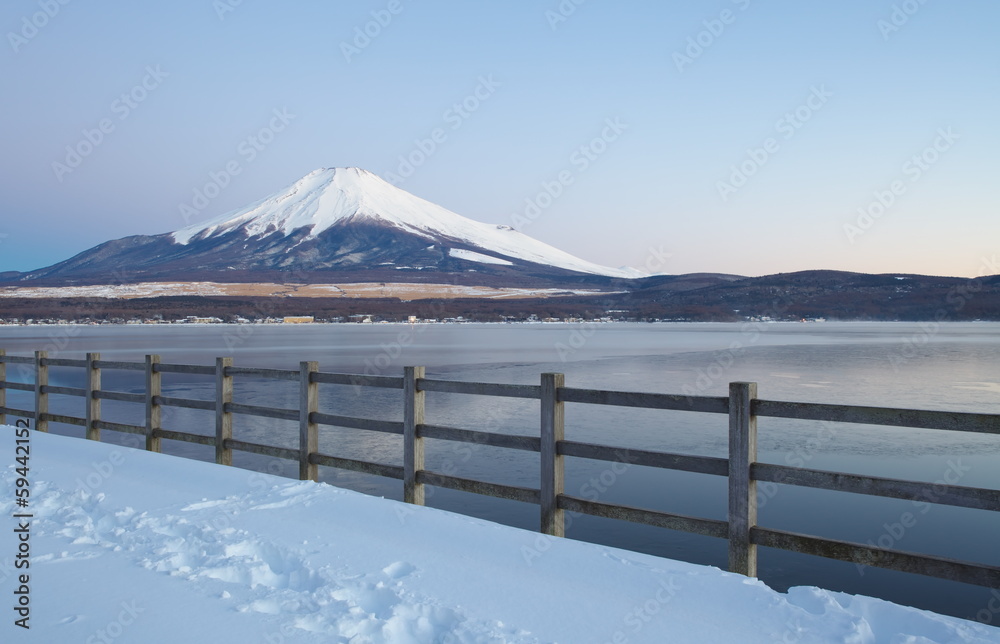 冬天的富士山