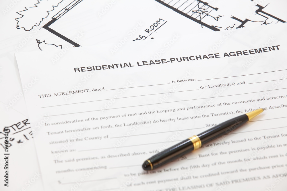 Business Document of Residential lease- purchase agreement