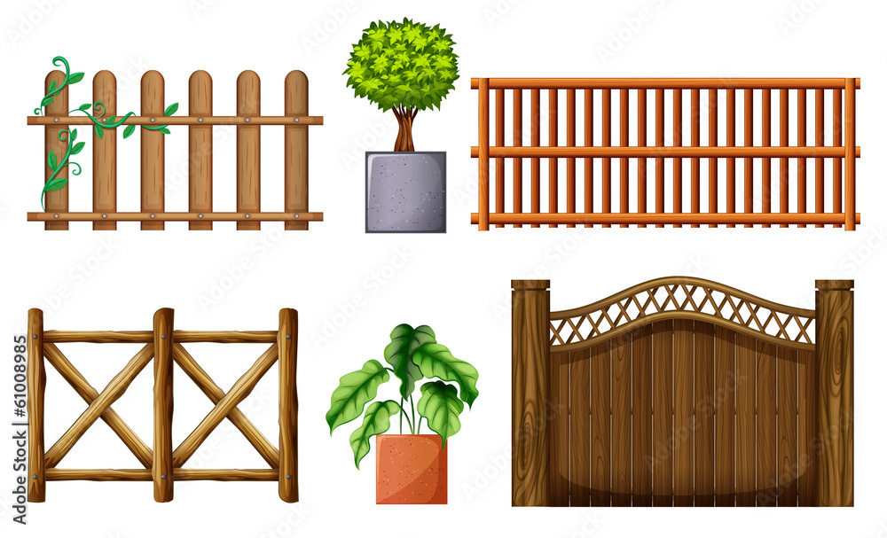 木栅栏的不同设计