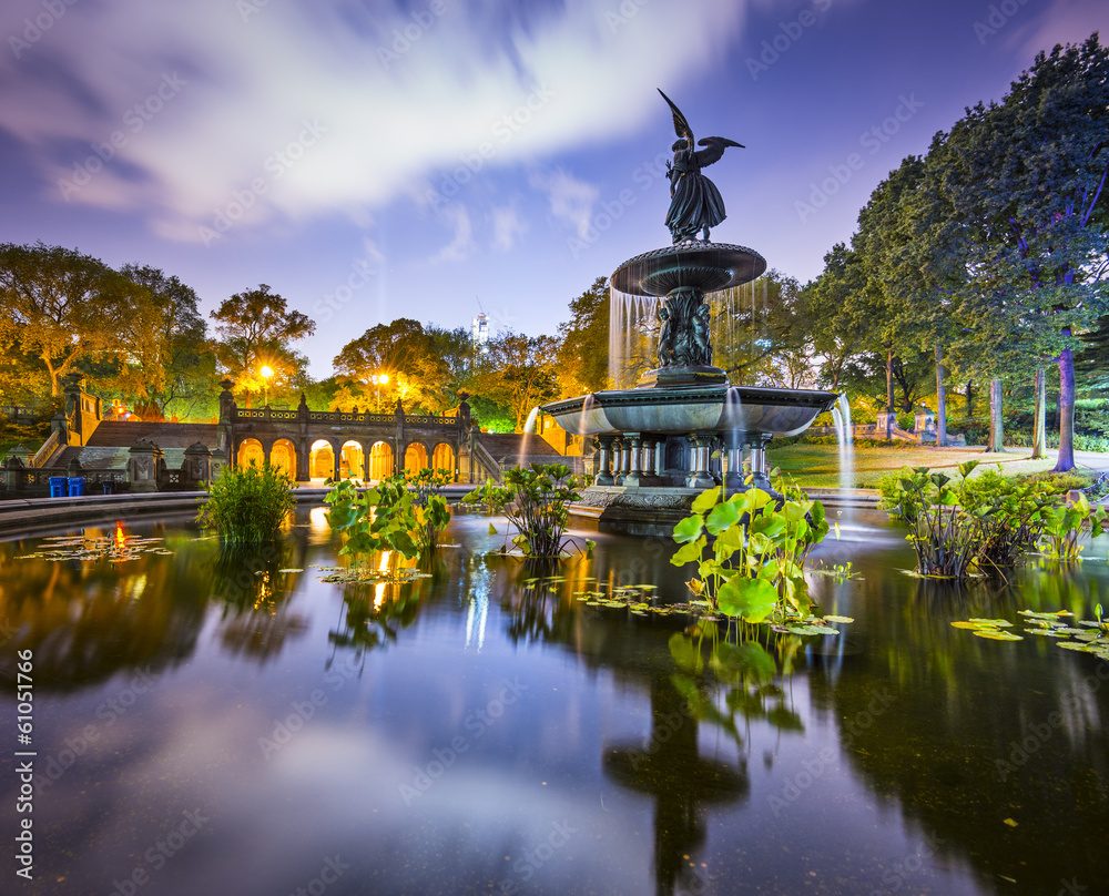 纽约市中央公园贝塞斯达露台喷泉