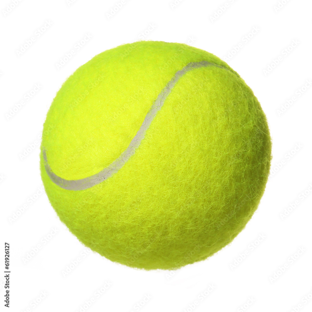 网球在白色背景上隔离。特写