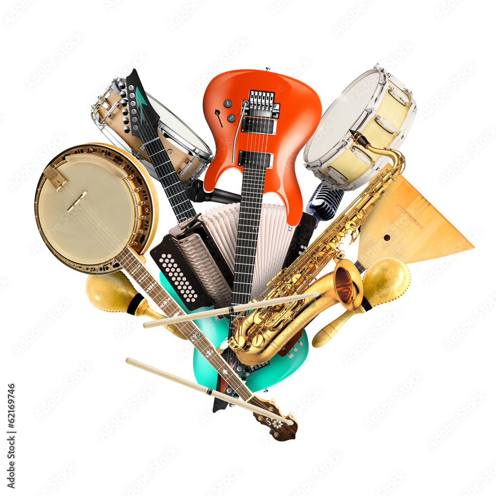 乐器、管弦乐队或音乐拼贴