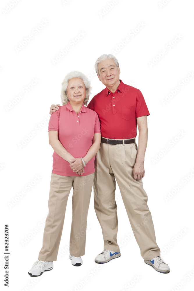 。老年夫妇的肖像。