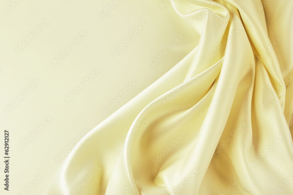 Yellow silk fabric texture