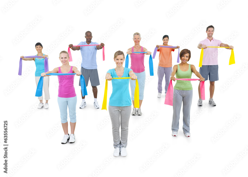 Group of Healthy People in Fitness