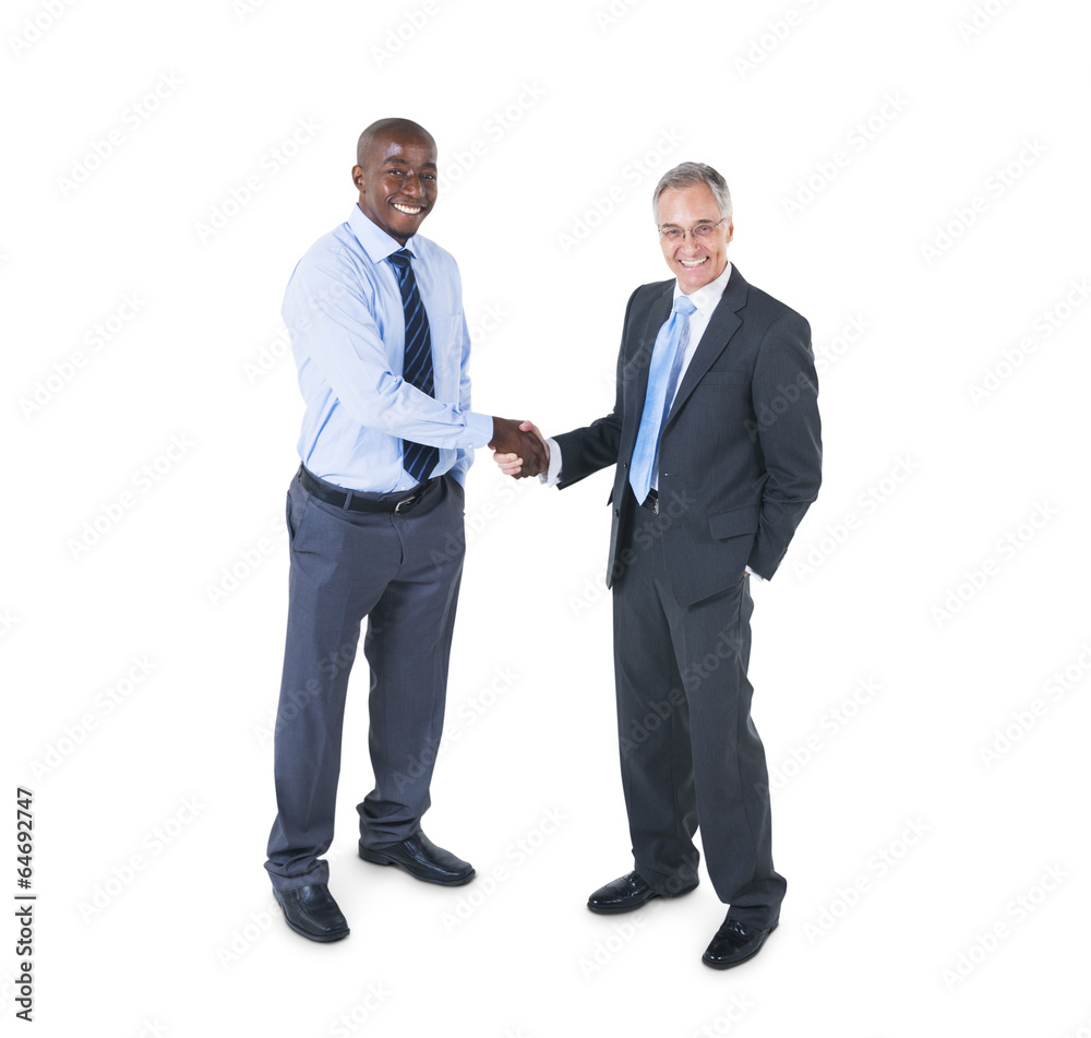 两位商务人士进行商务握手