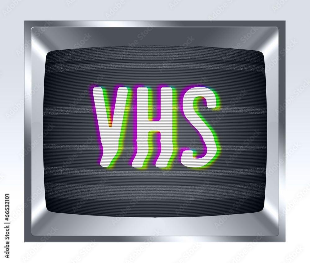 VHS旧电视屏幕有噪音