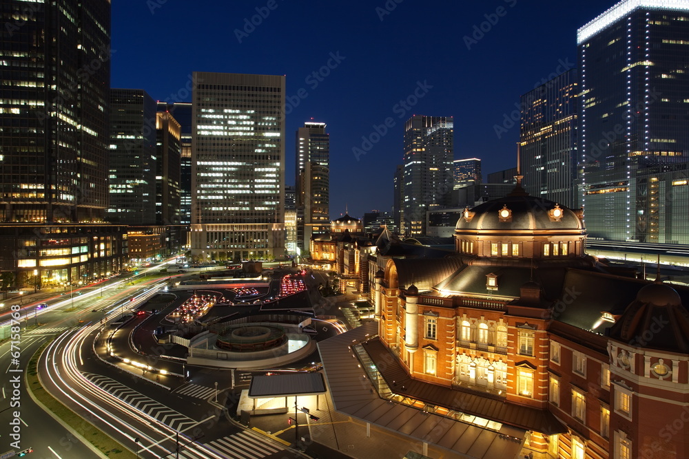 东京夜景丸之一地区和东京站