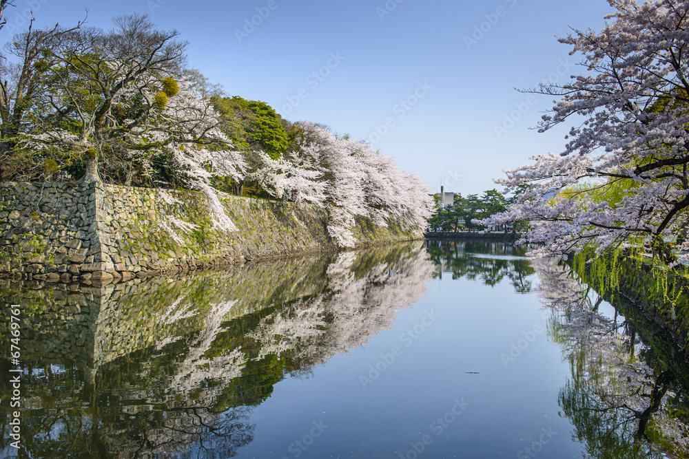 日本海根的城堡外护城河