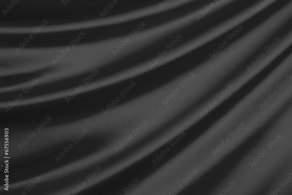 Black silk textile background　with copy space
