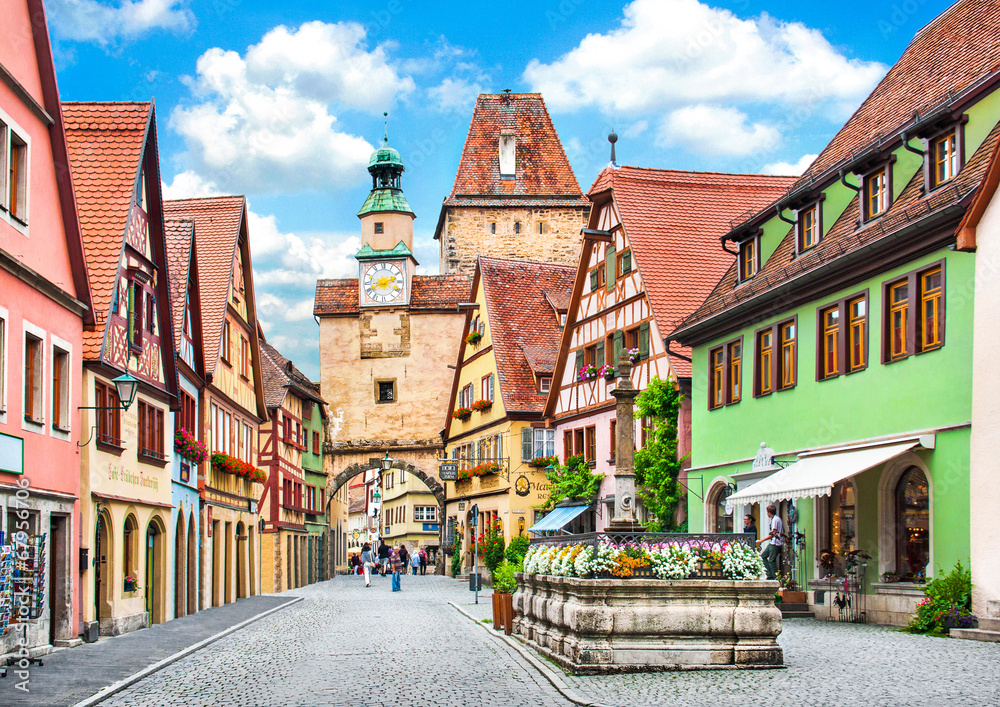 德国巴伐利亚州罗滕堡ob der Tauber中世纪小镇