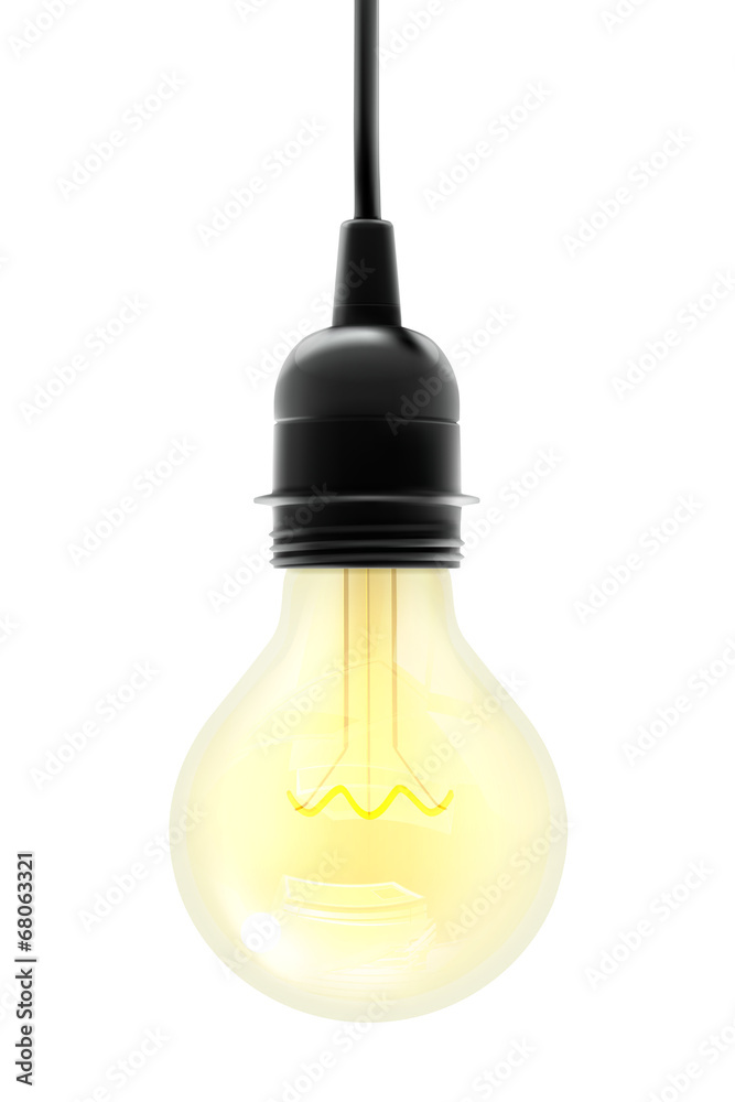 Electric light bulb, vector illustration
