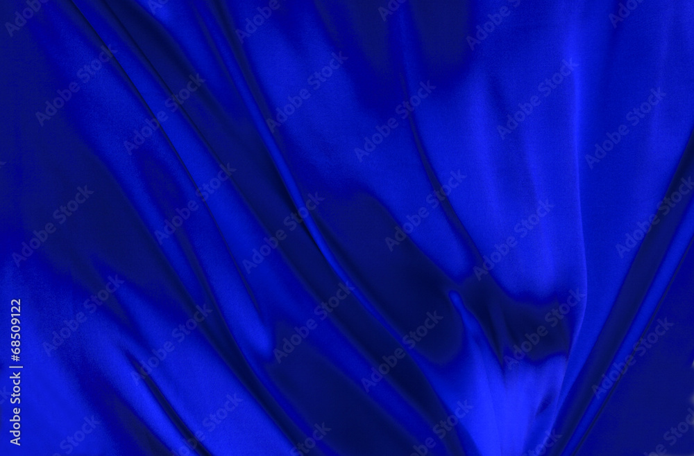 Blue silk textile background　