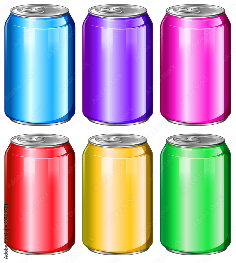 彩色汽水罐