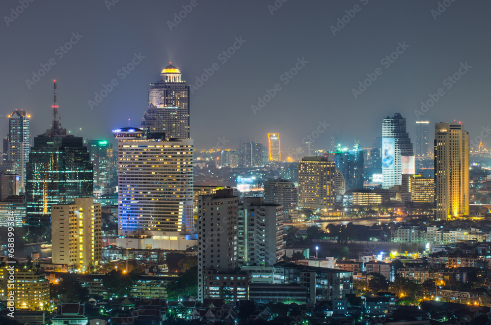 泰国曼谷城市夜景