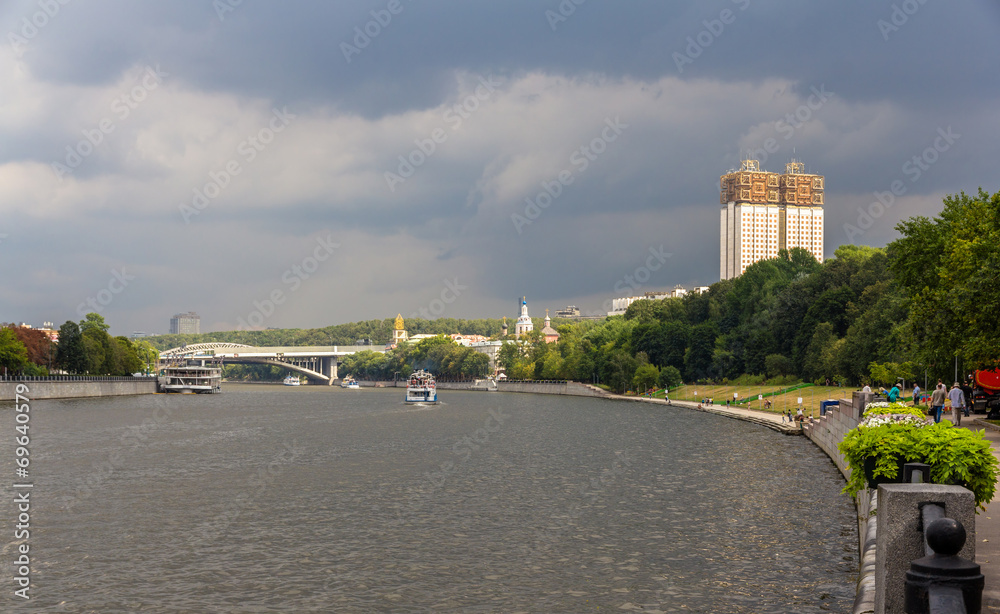 莫斯科河在麻雀山-俄罗斯