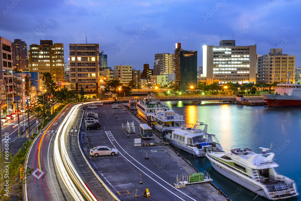日本冲绳那霸市城市景观