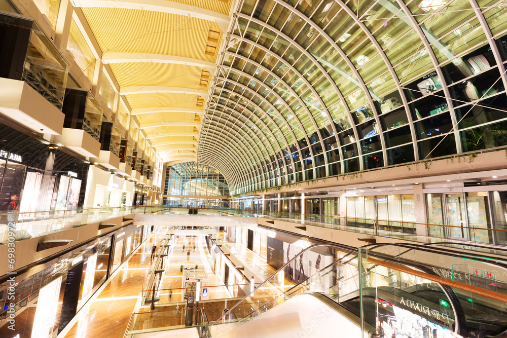 新加坡-7月1日：滨海湾金沙内部购物中心