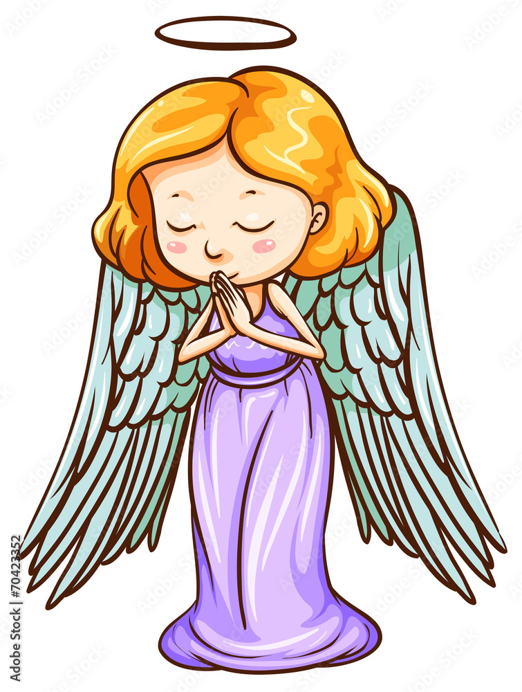 一个天使在祈祷