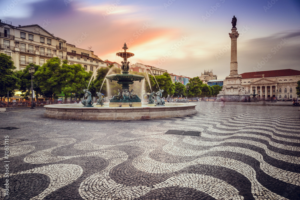 葡萄牙里斯本的罗西奥广场