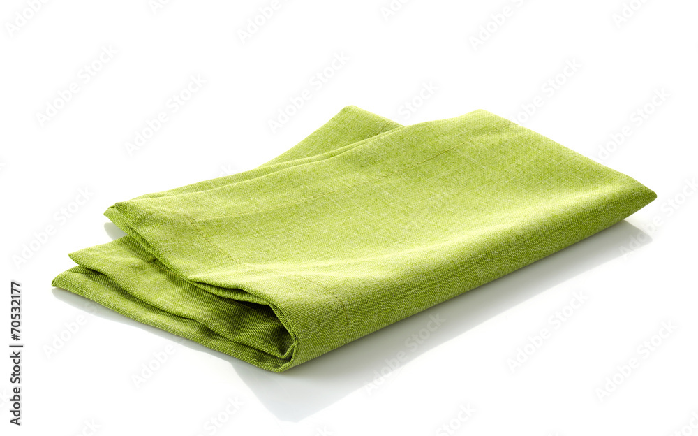 绿色棉餐巾