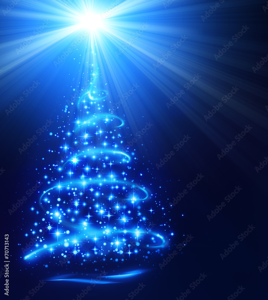 星光熠熠的圣诞树