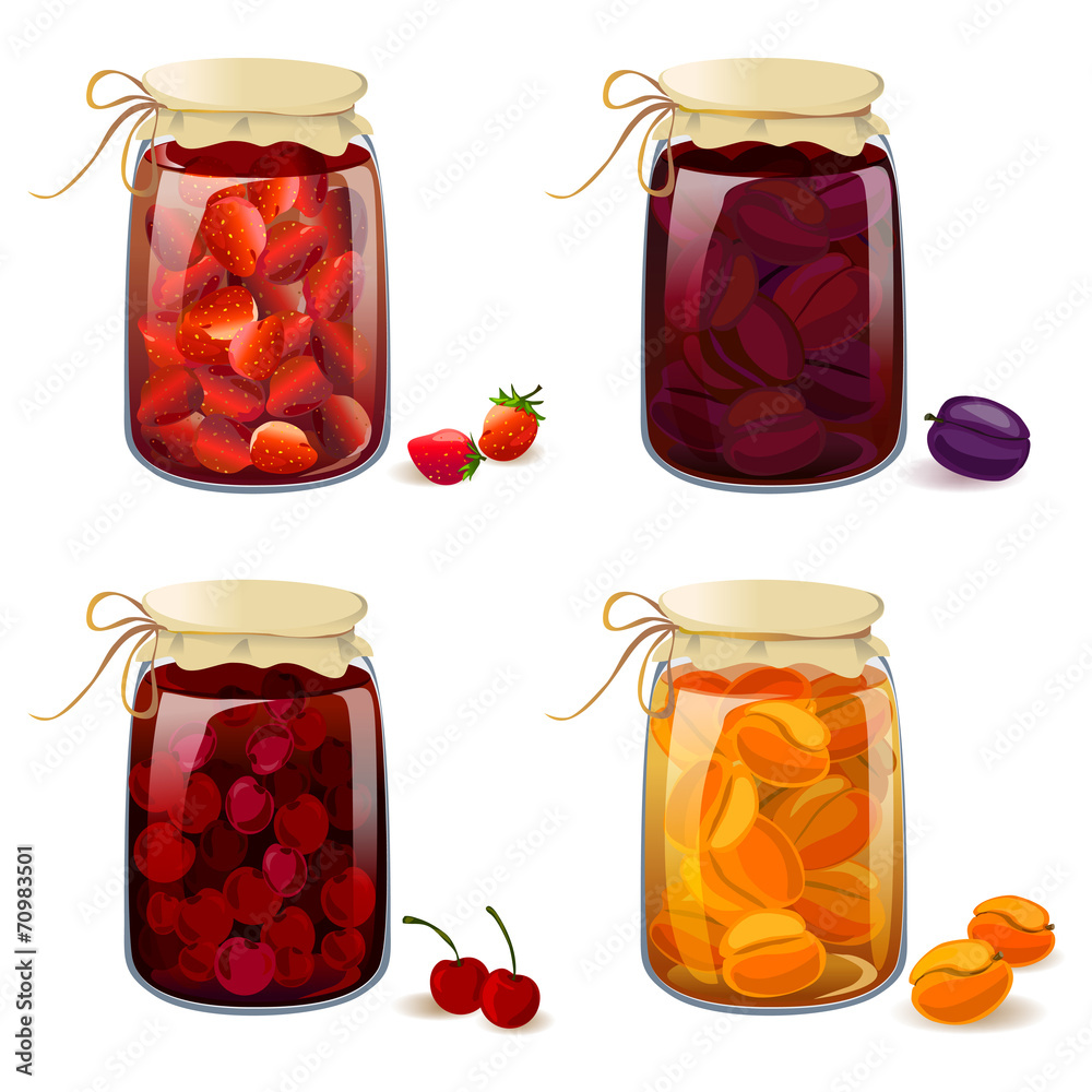 罐装水果和浆果套装