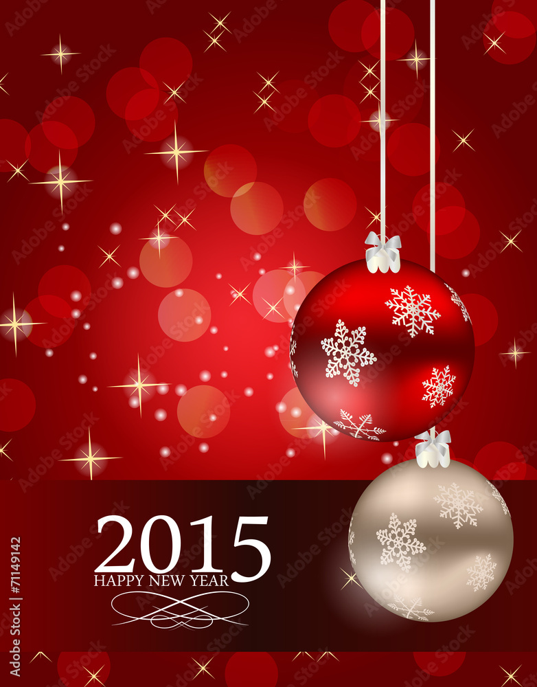 抽象美丽的圣诞节2015和新年背景。矢量I