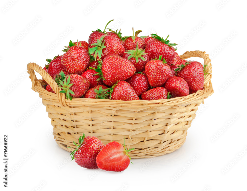 篮子里的草莓被隔离