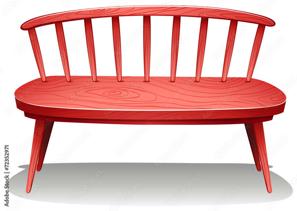 一件红色木制家具