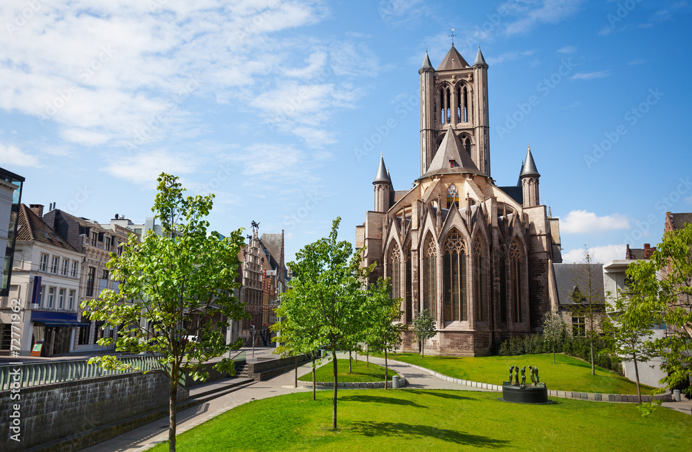 比利时根特圣尼古拉斯教堂景观