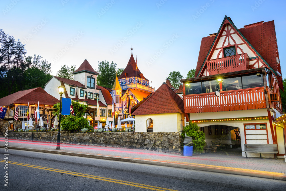 Helen, Georgia, USA Bavarian style townscape at Helen Square