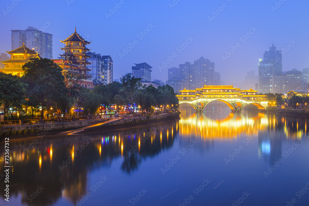 中国成都晋江城市景观