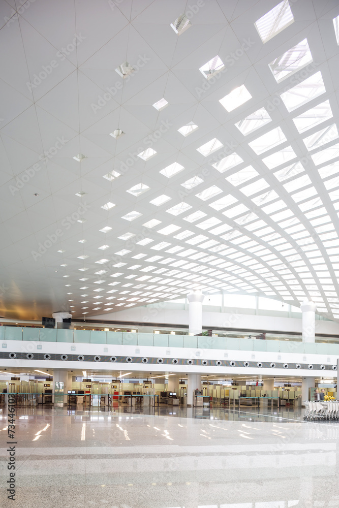 modern airport hall interior