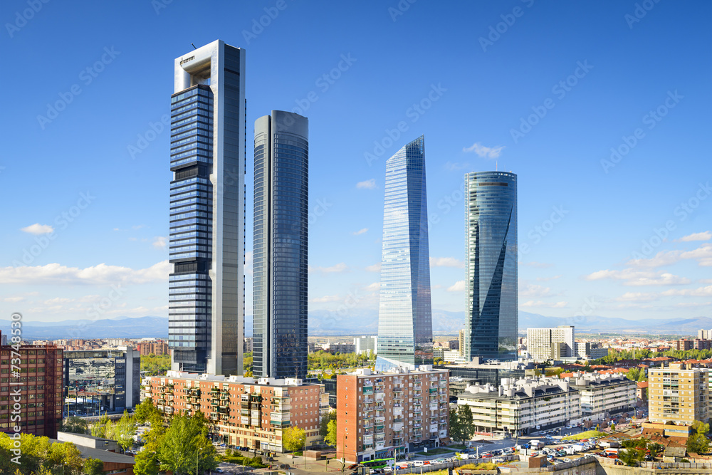 西班牙马德里Cuatro Torres金融区