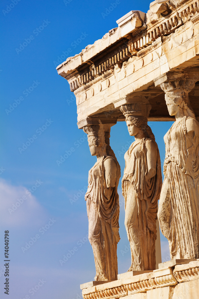希腊雅典埃雷希提翁雕像