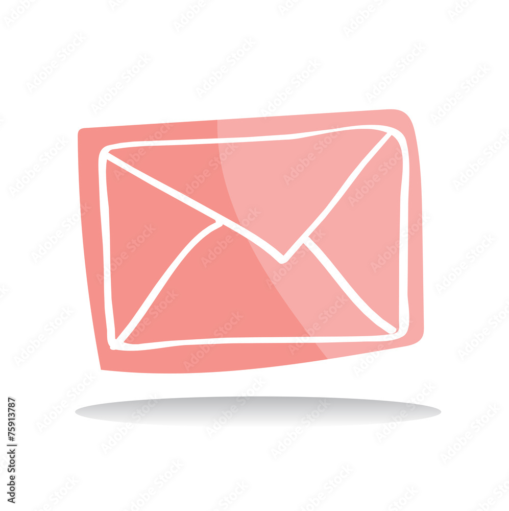 电子邮件信封在线媒体矢量插图概念