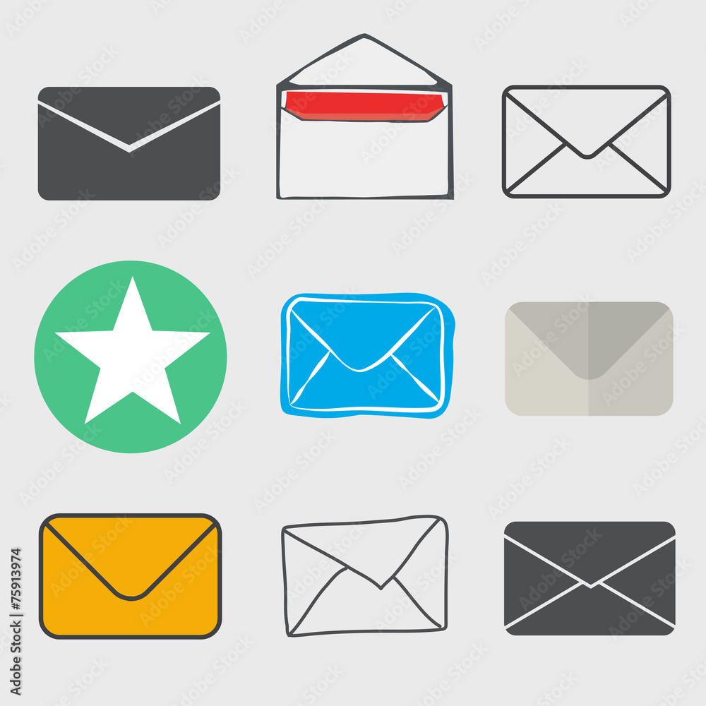 Email Message Envelope Online Media Vector Illustration Concept
