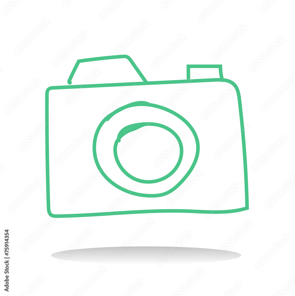 数码相机图像媒体相册矢量概念