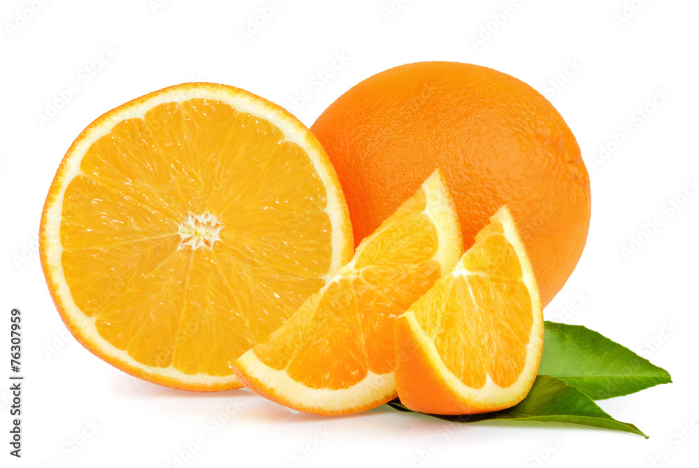 白底橙果