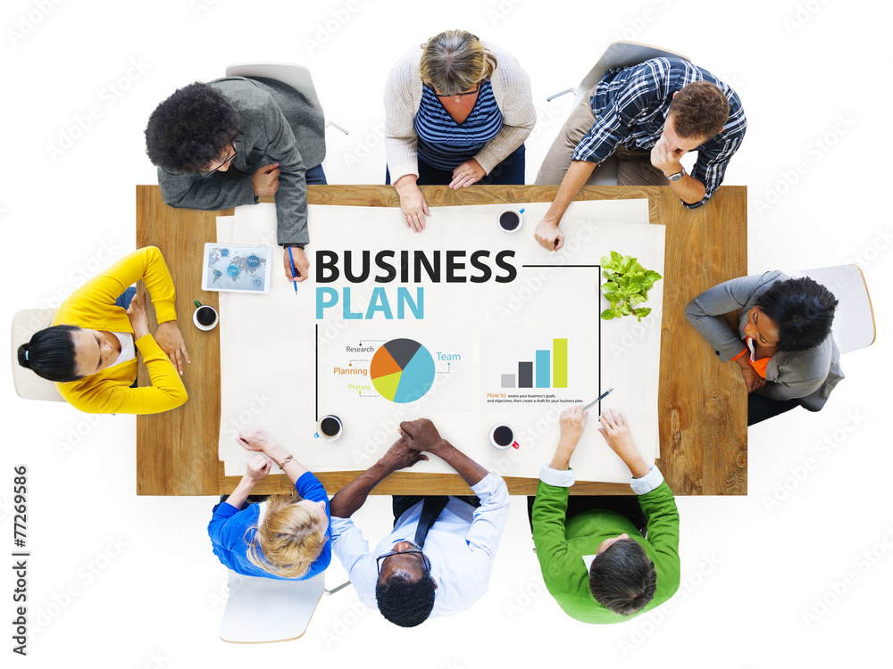 商业计划规划战略会议概念