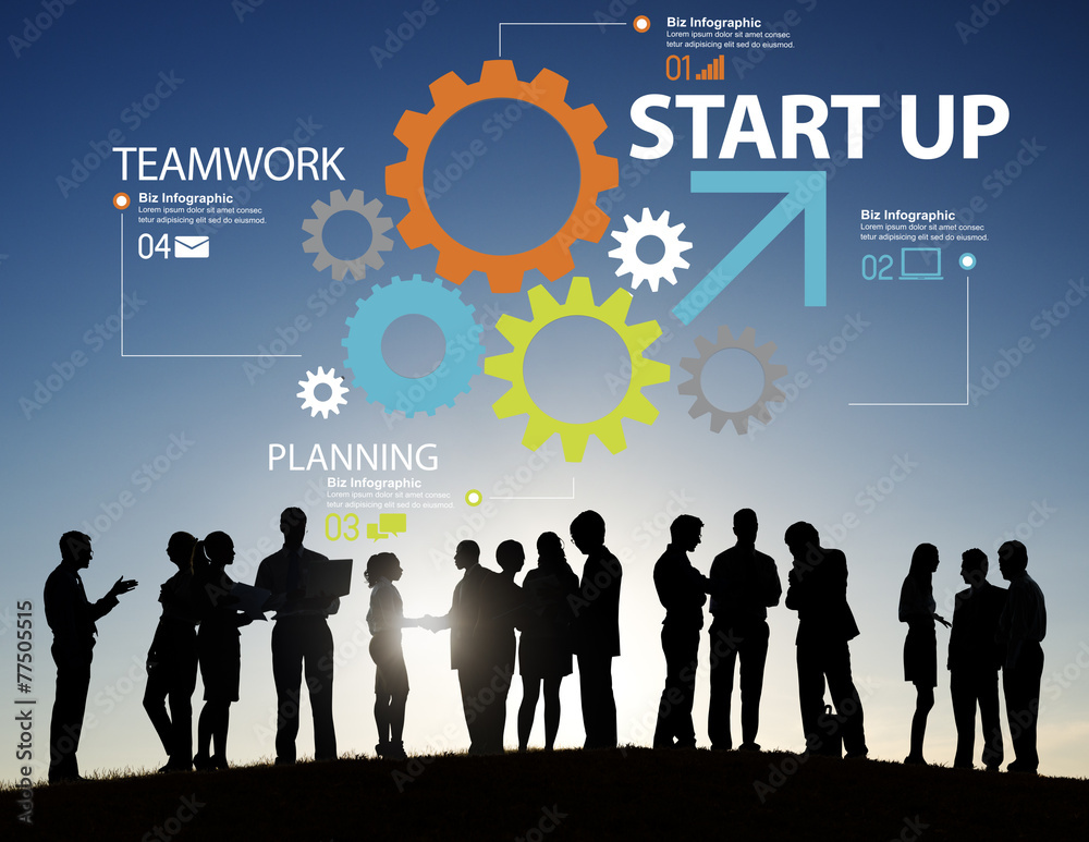 创业新商业计划战略团队合作理念