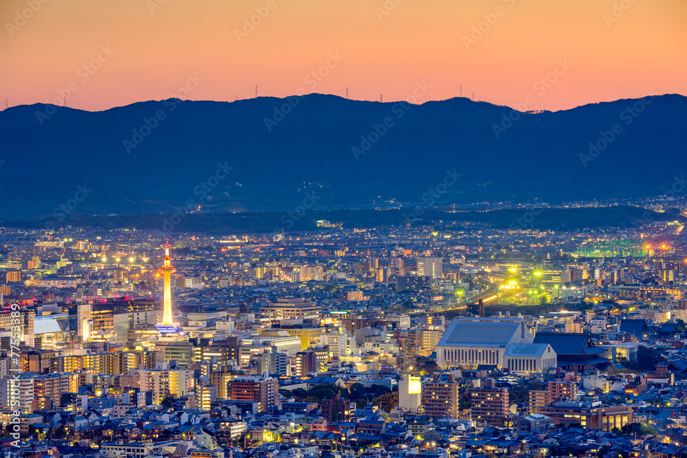 日本京都城市天际线