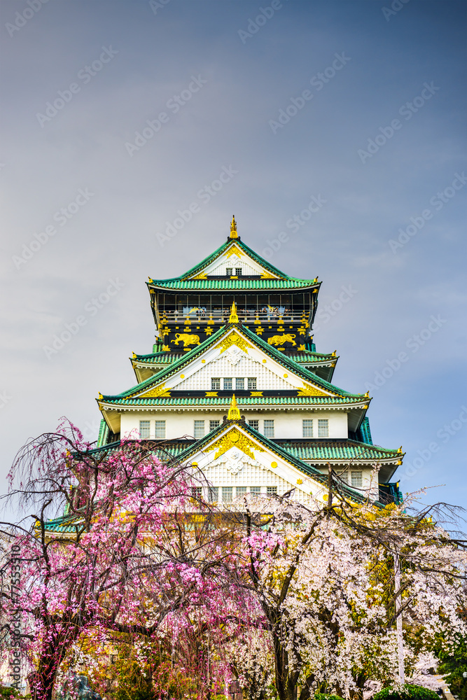春天的大阪城堡，日本大阪