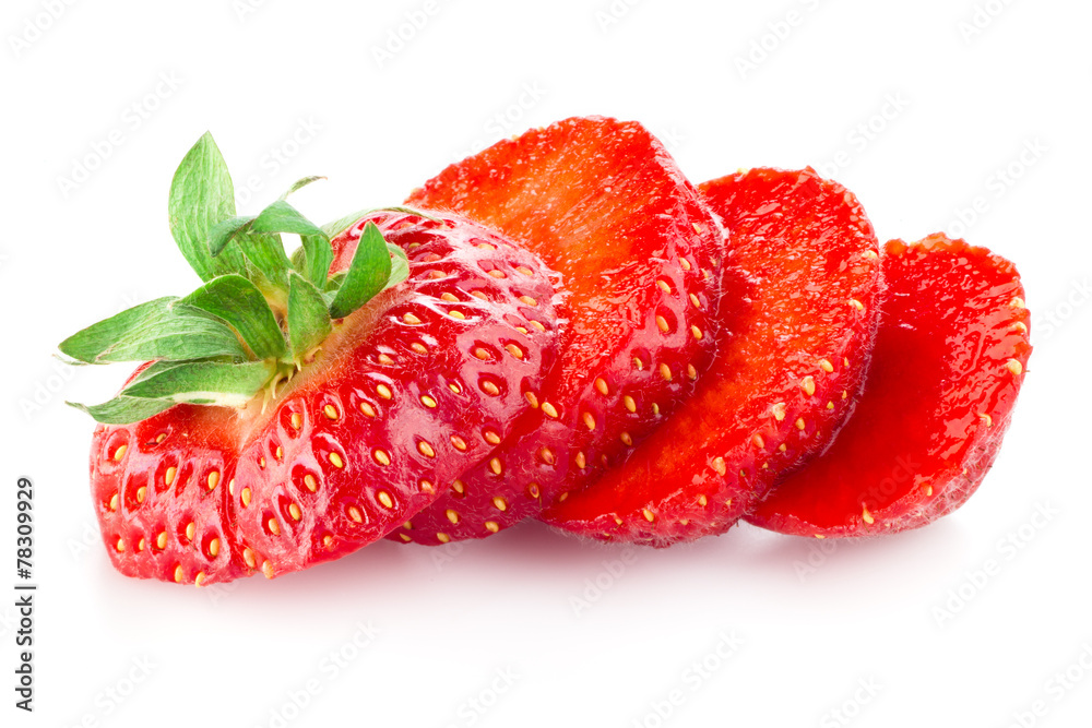 白色草莓浆果片
